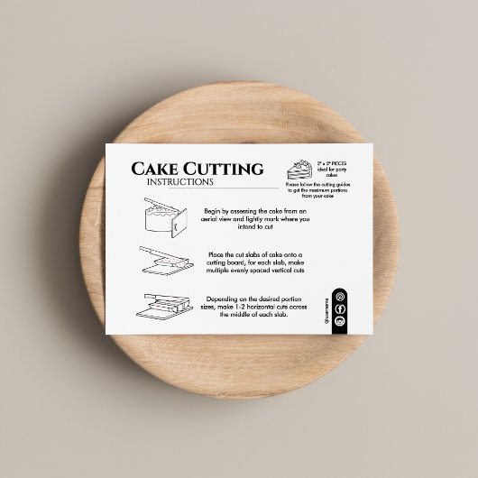 Cake Cutting Guide 2x2 Portionen Rund Servieren Dankeskarte