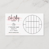 Cake Cutting Guide 7" Runder Kuchen 2x1" Teile Begleitkarte (Vorderseite)