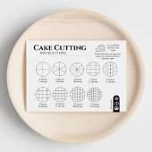 Cake Cutting Guide Runde Hochzeit einfach Mitteilungskarte