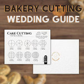 Cake Cutting Guide Runde Hochzeit einfach Mitteilungskarte