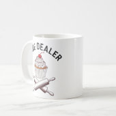 "Cake Dealer Cupcake Design | Benutzerdefiniertes  Kaffeetasse (Vorderseite Links)