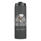 Cake Dealer Funny Bakery Eigentümer Personalisiert Thermosbecher (Vorderseite)