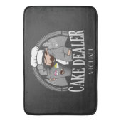 Cake Dealer Funny Bakery Owner Gag Badematte (Vorderseite Vertikal)