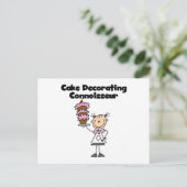 Cake Decorating Connoisseur Postkarte (Stehend Vorderseite)