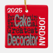 Cake Decorator Extraordinaire CUSTOM Keramikornament (Vorderseite)