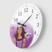 Cake Decorator Party Planer Wall Clock Große Wanduhr (Winkel)