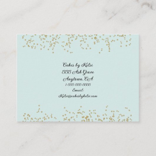 Cake Designer Visitenkarte (Rückseite)