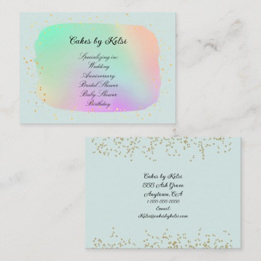 Cake Designer Visitenkarte (Vorne/Hinten)