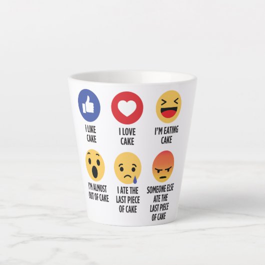 Cake Emojis Milchtasse (Vorderseite)