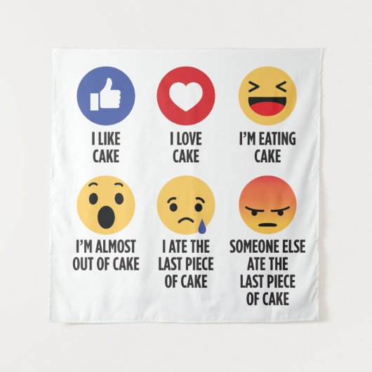 Cake Emojis Wandteppich (Vorderseite)