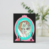 Cake Face Zombie Postcard Postkarte (Stehend Vorderseite)