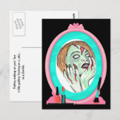 Cake Face Zombie Postcard Postkarte (Vorne/Hinten)
