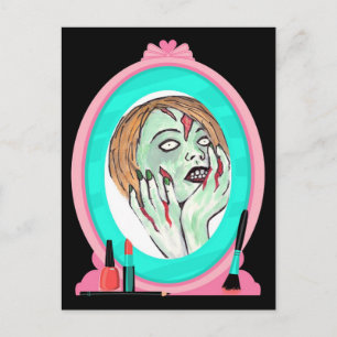 Cake Face Zombie Postcard Postkarte