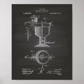 Cake Filling Device 1915 Patent Art Chalkboard Poster