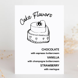 Cake Flavors Modernes Minimalistisches Hochzeitsze