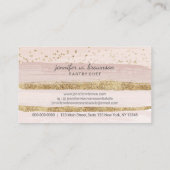 Cake Floral Bakery Script Patisserie Visitenkarte (Rückseite)