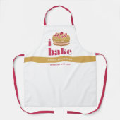 Cake Gold Burgundy Red Bake Modern Bold Typografy Schürze (Vorderseite)