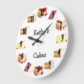 Cake Große Wanduhr (Winkel)
