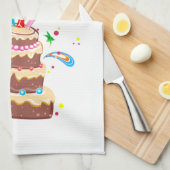 Cake Happy Birthday Geschirrtuch (Viertel Falte)