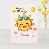 Cake Happy Birthday Karte (Gelbe Blume)