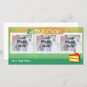 Cake Happy Birthdy Foto Cards (Vorne/Hinten)