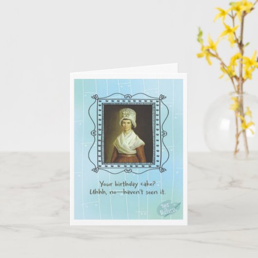 CAKE HAT BIRTHDAY CARD KARTE (Gelbe Blume)