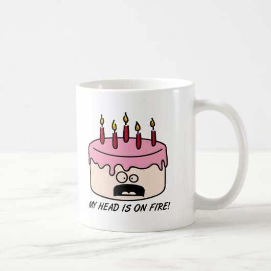 Cake Head on Funny Mug Kaffeetasse (Rechts)