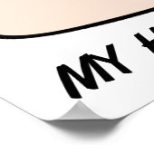 Cake Head on Funny Poster (Ecke)