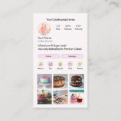 Cake Instagram Social Media Profile Foto Grid Visitenkarte (Vorderseite)