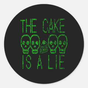 Cake ist ein Live-Video-Spiel Grafik Gamer Meme Ga Runder Aufkleber