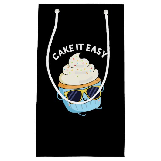Cake It Easy Funny Cupcake Pub Dark BG Kleine Geschenktüte (Vorderseite)