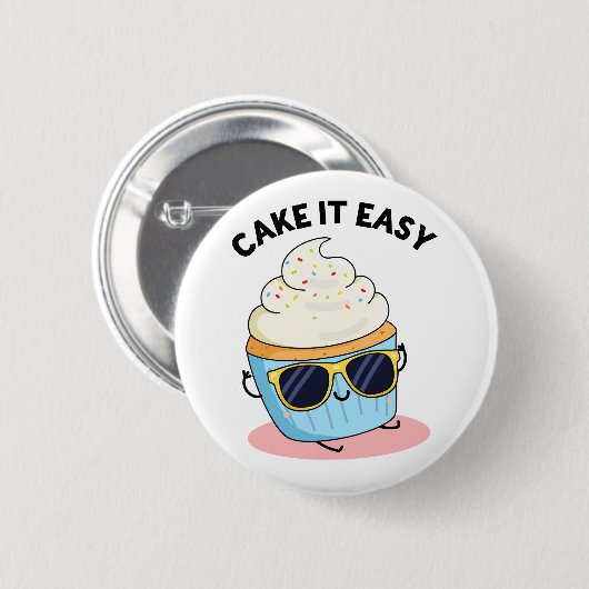 Cake It Easy Funny Cupcake Puff Button (Vorne & Hinten)