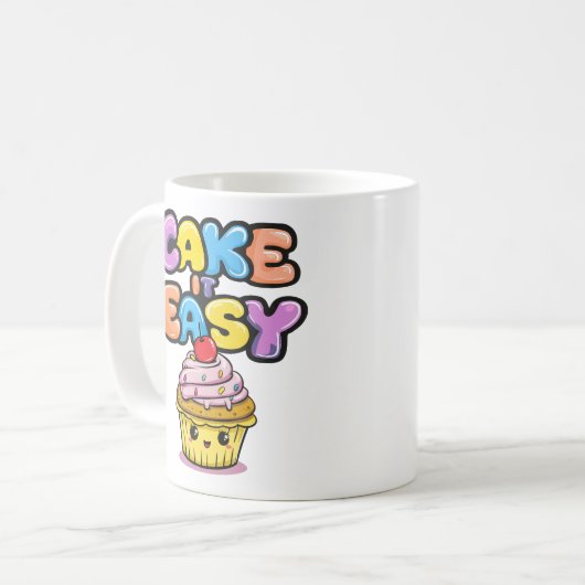 Cake it easy Funny Kawaii Cake Kaffeetasse (Vorderseite Links)