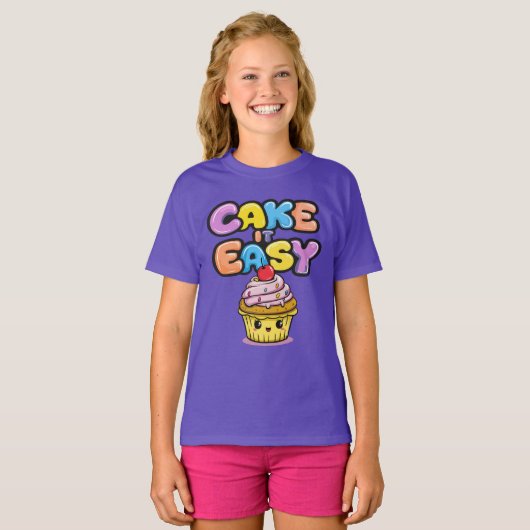 Cake it easy Funny Kawaii Cake T-Shirt (Vorne ganz)