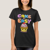 Cake it easy Funny Kawaii Cake T-Shirt (Vorderseite)