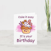 Cake It Easy Puns Birthday Card Karte (Vorderseite)