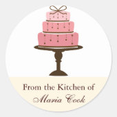 Cake Kitchen Label Runder Aufkleber (Vorderseite)