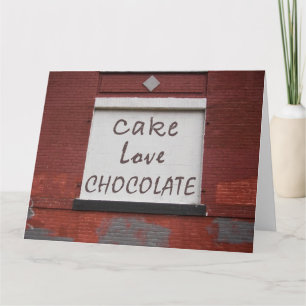Cake Liebe Schokolade Graffiti BIG Karte