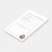 Cake Life Sticky Note Planner Post-it Klebezettel (angewinkelt)