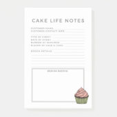 Cake Life Sticky Note Planner Post-it Klebezettel (Vorderseite)