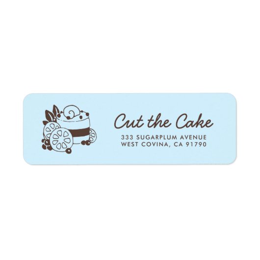 Cake Logo Bakery Business Rücksendeadresse (Vorne)