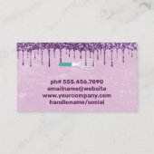 Cake Logo | Whisky | LILA GLITZER Visitenkarte (Rückseite)