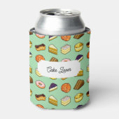 Cake Lover Köstliche Kuchen & Gebäck Muster Dosenkühler (Kanne Vorderseite)