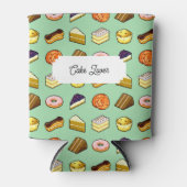 Cake Lover Köstliche Kuchen & Gebäck Muster Dosenkühler (Vorderseite)