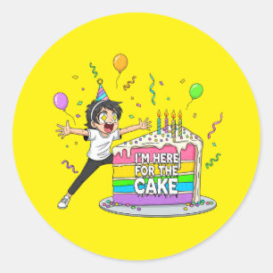Cake Lover - Niedliche Geburtstag Gift Runder Aufkleber
