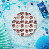 Cake Lovers Delicious Desserts Pattern Pappteller (Party)