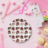 Cake Lovers Delicious Desserts Pattern Pappteller (Party)