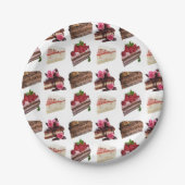 Cake Lovers Delicious Desserts Pattern Pappteller (Vorderseite)