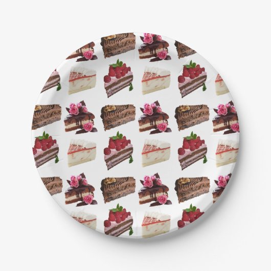 Cake Lovers Delicious Desserts Pattern Pappteller (Vorderseite)