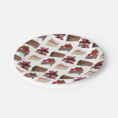 Cake Lovers Delicious Desserts Pattern Pappteller (Schrägansicht)
